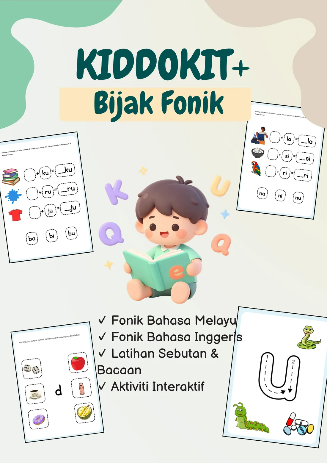 KIDDOKIT+ Bijak Fonik — Fonik Bahasa Melayu dan Bahasa Inggeris